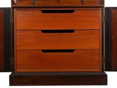 English Rosewood Antique Humidor Cabinet by Mellier Co London circa 1880 - 4497123