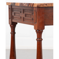 English Rosewood Marble Center Table - 2646517