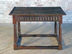 English Rustic Late Elizabethan Charles I Oak Center or End Table - 3145220