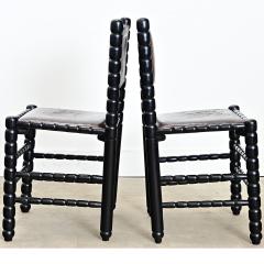English Set of Eight Bobbin Turned Dining Chairs - 4645675