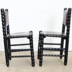 English Set of Eight Bobbin Turned Dining Chairs - 4645676