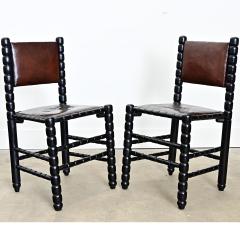 English Set of Eight Bobbin Turned Dining Chairs - 4645678
