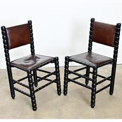 English Set of Eight Bobbin Turned Dining Chairs - 4645686