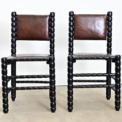 English Set of Eight Bobbin Turned Dining Chairs - 4645701