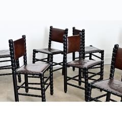 English Set of Eight Bobbin Turned Dining Chairs - 4645709
