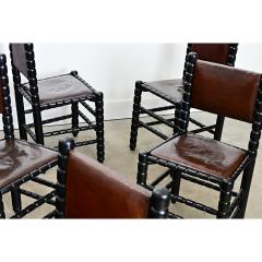 English Set of Eight Bobbin Turned Dining Chairs - 4645712