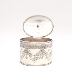 English Sheffield Plate Oval Tea Caddy 19th century - 3347129