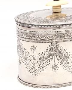 English Sheffield Plate Oval Tea Caddy 19th century - 3347138