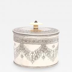 English Sheffield Plate Oval Tea Caddy 19th century - 3349010