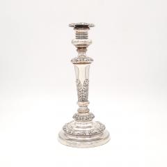 English Sheffield Plate Regency Period Candlestick circa 1820 - 3347917