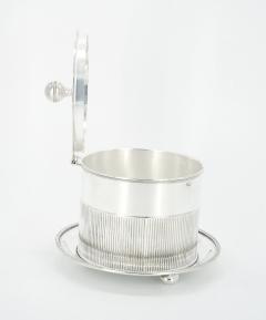 English Sheffield Silver Plate Covered Round Shape Tea Caddy - 3168623