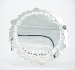 English Sheffield Silver Plate Engraved Interior Round Serving Tray - 3440524