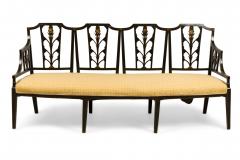 English Sheraton Black Lacquered Loveseat - 4169555