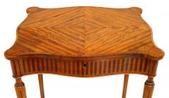 English Sheraton Satinwood and Mahogany Sewing Table - 1437651