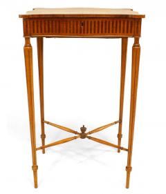 English Sheraton Satinwood and Mahogany Sewing Table - 4655821