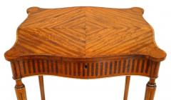 English Sheraton Satinwood and Mahogany Sewing Table - 4655822
