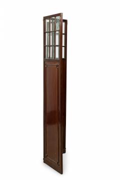 English Sheraton style Mahogany and Glass 3 Panel Screen - 4635548
