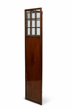 English Sheraton style Mahogany and Glass 3 Panel Screen - 4635550
