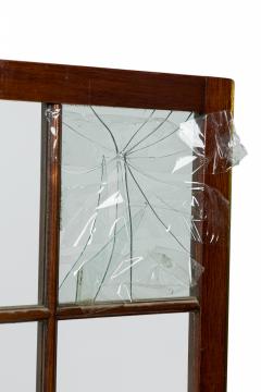 English Sheraton style Mahogany and Glass 3 Panel Screen - 4635551