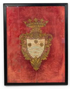 English Silk and Gold Embroidered Coat of Arms - 4517515