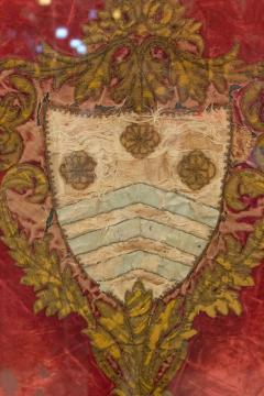 English Silk and Gold Embroidered Coat of Arms - 4517517