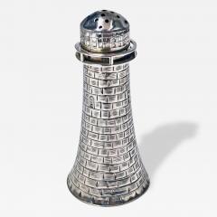 English Silver Novelty Lighthouse Pepper Caster 1887 Henry Wilkinson - 126883