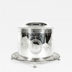 English Silver Plate Covered Biscuit Box Tea Caddy - 557000