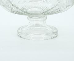 English Silver Plate Framed Top Cut Glass Footed Serving Bowl - 3440995