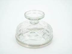 English Silver Plate Framed Top Cut Glass Footed Serving Bowl - 3441002