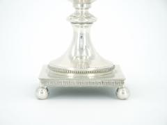 English Silver Plate Gold Wash Interior Footed Base Covered Urn - 3441020