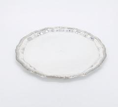 English Silver Plate Round Shape Barware Tableware Serving Tray - 3168231