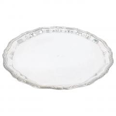 English Silver Plate Round Shape Barware Tableware Serving Tray - 3168237