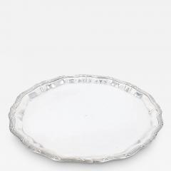English Silver Plate Round Shape Barware Tableware Serving Tray - 3177816