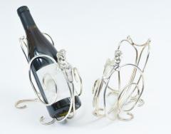 English Silver Plated Barware Wine Bottle Holder  - 946754