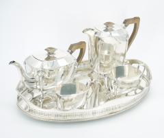 English Silver Plated Bone Handle Four Piece Tea Coffee Service Tray - 3440445