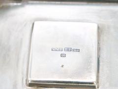 English Silver Plated Gallery Top Footed Holding Base Cut Glass Inkwell - 3440656