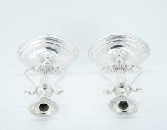 English Silver Plated Pair Tableware Candle Holder - 3168174