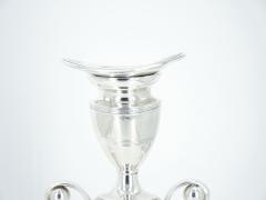English Silver Plated Pair Tableware Candle Holder - 3168176
