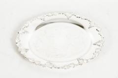 English Silver Plated Round Barware Tableware Tray - 1131241