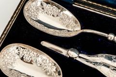 English Silver Plated Set Spoons and Grape Shears - 1131265