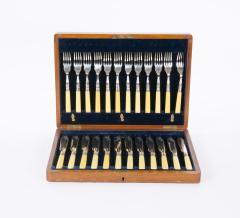 English Silver Plated Tableware Fish Cutlery Set Sheffield circa 1910s - 4823201