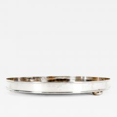 English Silver Plated Tortoiseshell Interior Barware Serving Tray - 1132302