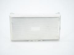 English Silver Plated Wood Interior Footed Cigarette Vanity Box - 3169121