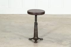 English Singer Cast Iron Oak Stool - 3686344