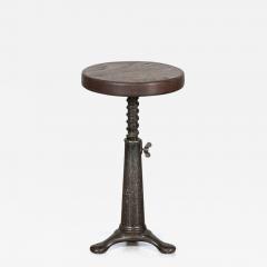 English Singer Cast Iron Oak Stool - 3688800