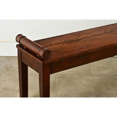 English Solid Mahogany Window Seat - 3807620