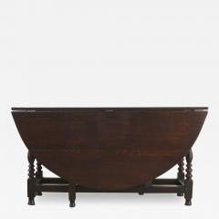 English Solid Oak Gateleg Drop Leaf Table - 3532974