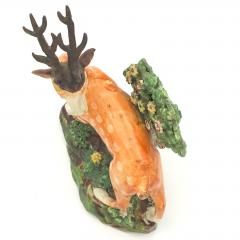 English Staffordshire Pottery Figure of a Stag circa 1790 - 4145804