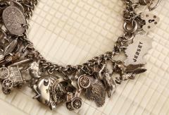 English Sterling Charm Bracelet - 1914685