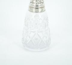 English Sterling Silver Top Cut Glass Tableware Sugar Receptacle - 3440671